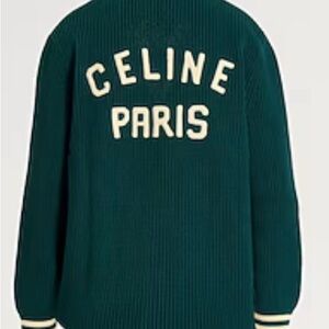 Celine Dark Green Knit Top
